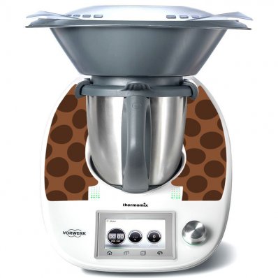 Sticker Thermomix TM 5 Rotund Ciocolatiu