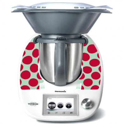 Sticker Thermomix TM 5 Rotund Rosu