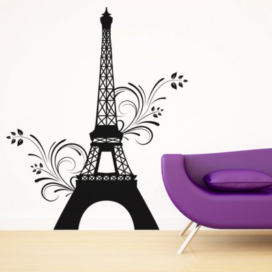 Sticker Turnul Eiffel Floare