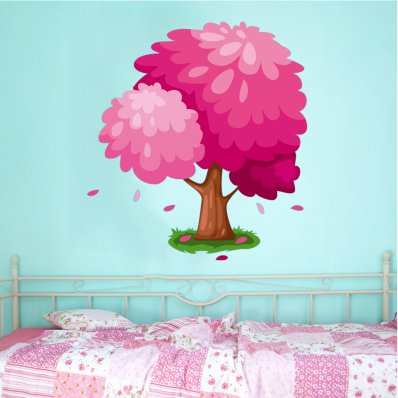 Stickers Arbre Rose