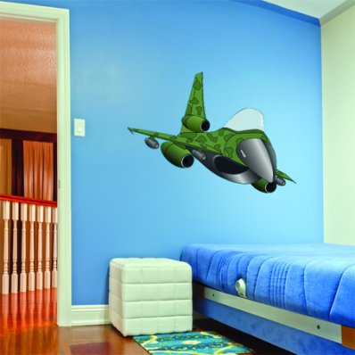 Autocollant Stickers enfant avion militaire