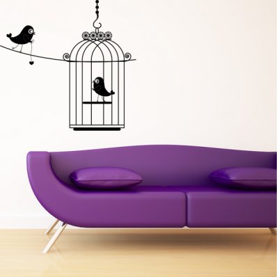 Stickers Cage Oiseaux