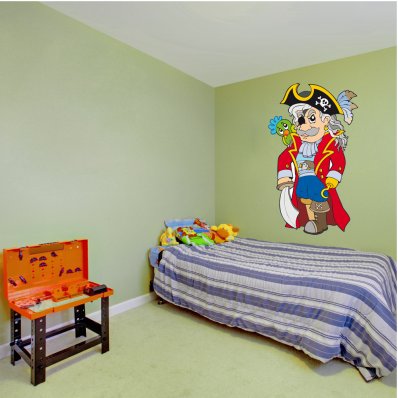 Autocollant Stickers enfant capitaine pirate