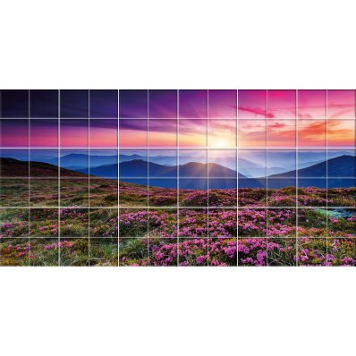 Stickers carrelage paysage