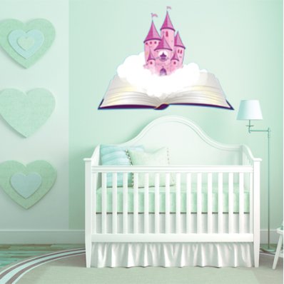 Autocollant Stickers enfant chateau nuage