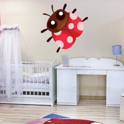 Autocollant Stickers enfant coccinelle