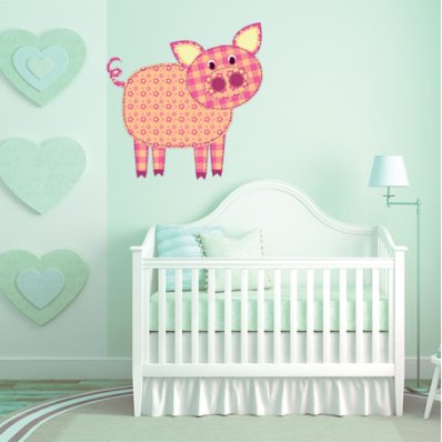 Autocollant Stickers enfant cochon