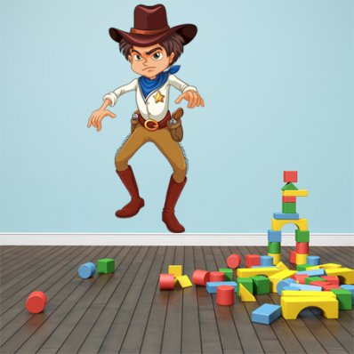 Autocollant Stickers enfant cowboy