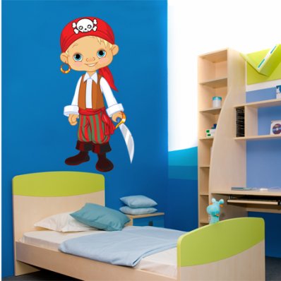 Autocollant Stickers enfant jeune pirate