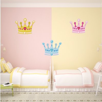 Autocollant Stickers enfant kit 3 couronnes