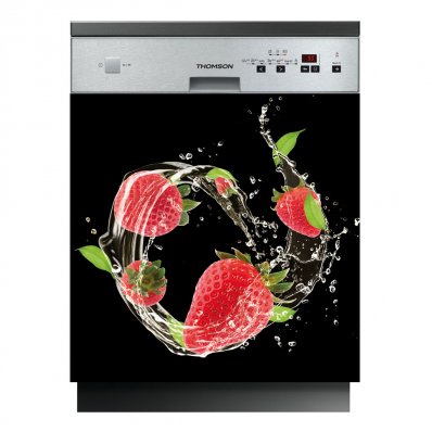 Stickers lave vaisselle fraise