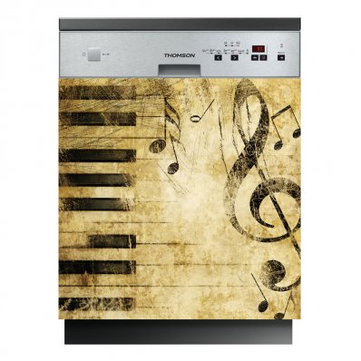 Stickers lave vaisselle note musique