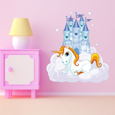 Stickers Licorne Chateau