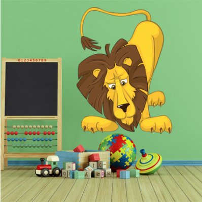 Autocollant Stickers enfant lion