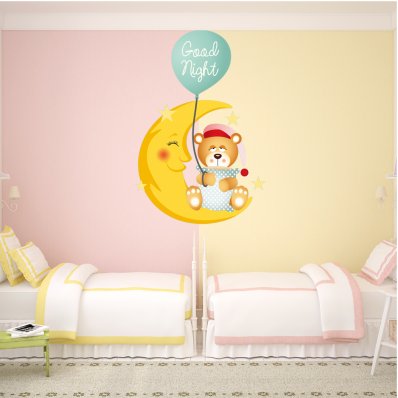 Autocollant Stickers enfant ourson good night