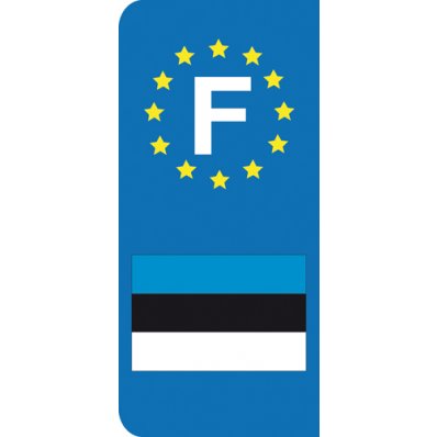 Stickers Plaque Estonie