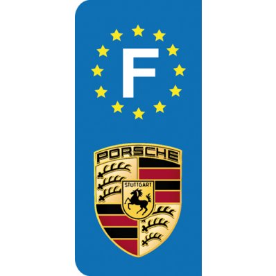 Stickers Plaque Porsche