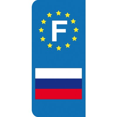 Stickers Plaque Russie
