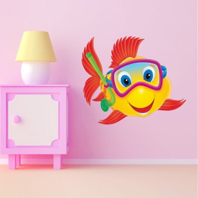 Stickers Poisson Masque