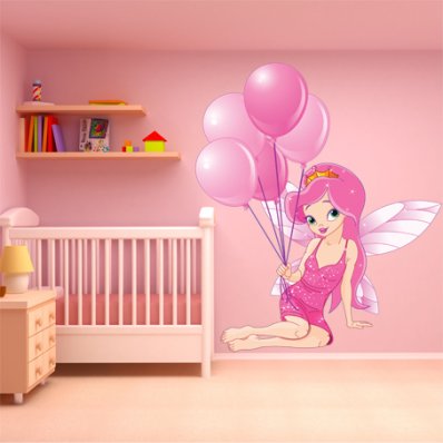 Autocollant Stickers enfant princesse ballon