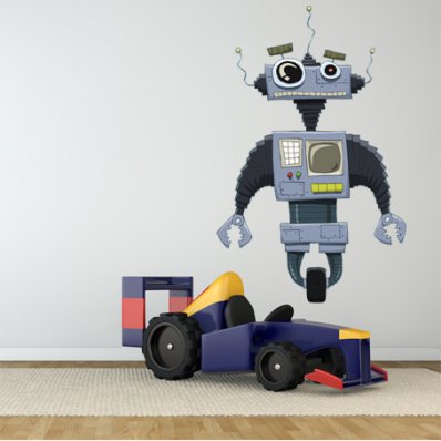 Autocollant Stickers enfant robot radio