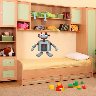 Autocollant Stickers enfant robot sourire