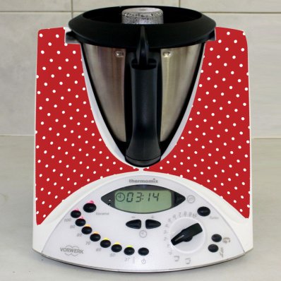 Stickers Thermomix TM31 Rouge à pois 2 