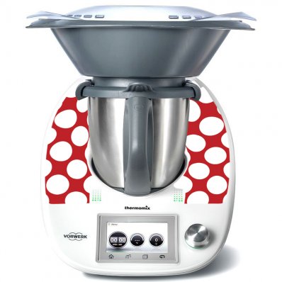 Stickers Thermomix TM5 Rouge à pois 3