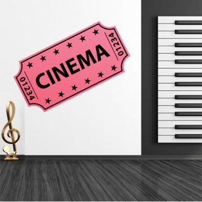 Autocollant Stickers ado ticket cinema