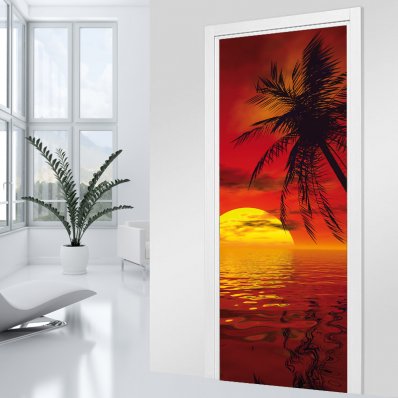 Sunset Door Stickers