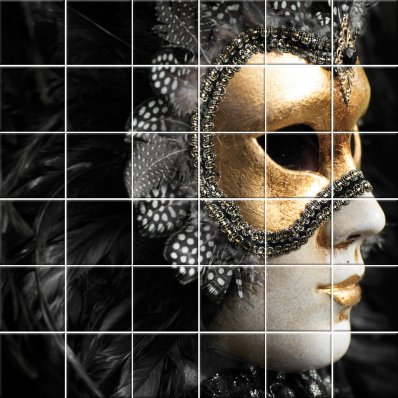 Venetian Mask - Tiles Wall Stickers