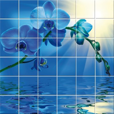 vinilo azulejos flores