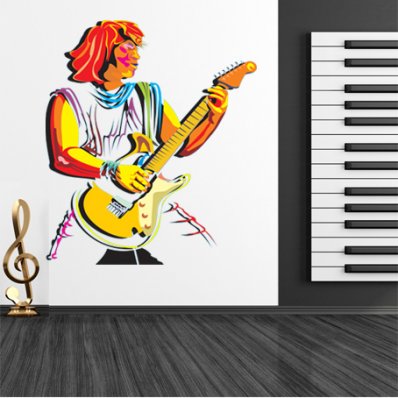 Vinilo decorativo guitarrista