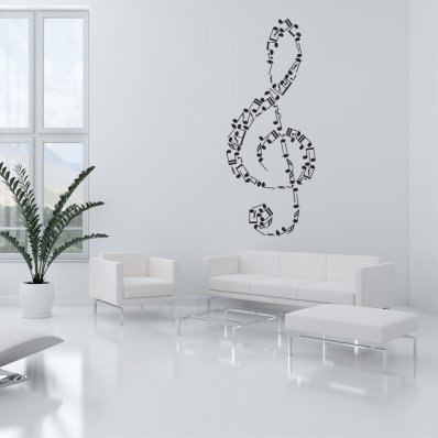 Vinilo decorativo notas musicales