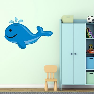 Vinilo infantil ballena