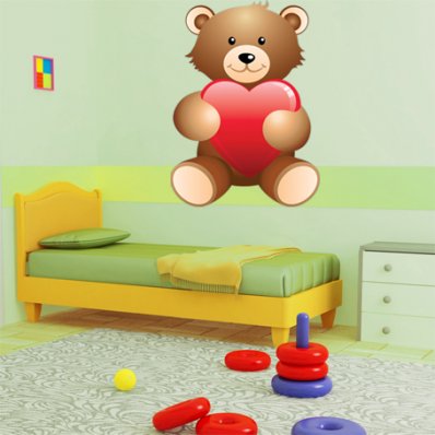 Vinilo infantil cachorro de oso