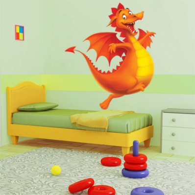 Vinilo infantil dragón