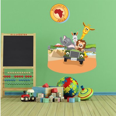 Vinilo infantil safari