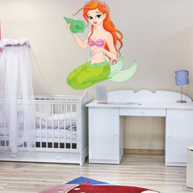 Vinilo infantil sirena