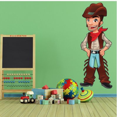 Vinilo infantil vaquero