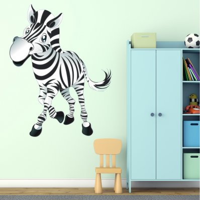 Wandsticker Zebra