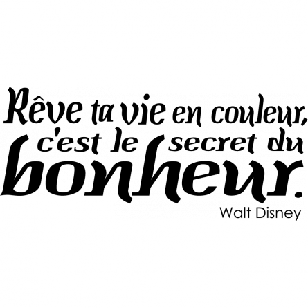 Stickers Citation Walt Disney Pas Cher