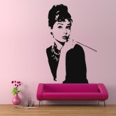 Adesivo Murale Audrey Hepburn