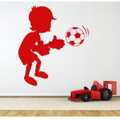 Adesivo Murale bambino calcio