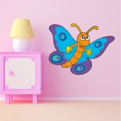 Adesivo Murale bambino farfalla