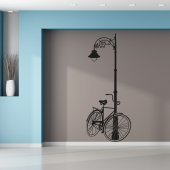 Adesivo Murale bicicletta Lampione