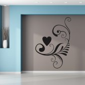 Adesivo Murale cuore ornamentale