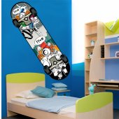 Adesivo Murale skate-board