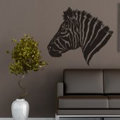Adesivo Murale testa di zebra