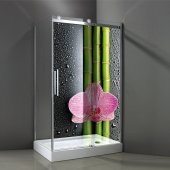 Adesivo per box doccia traslucido bambù